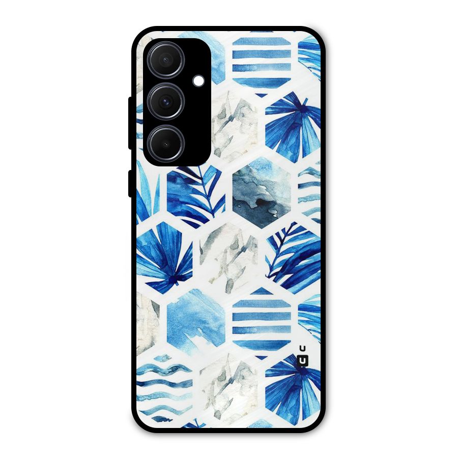 Beach Vibes Pentagon Design Metal Back Case for Galaxy A35