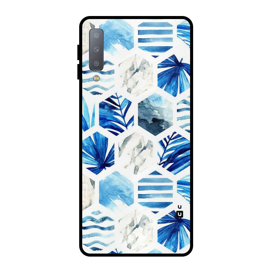 Beach Vibes Pentagon Design Metal Back Case for Galaxy A7 (2018)