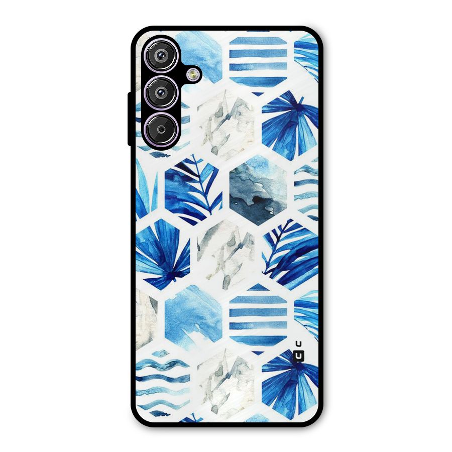 Beach Vibes Pentagon Design Metal Back Case for Galaxy F15