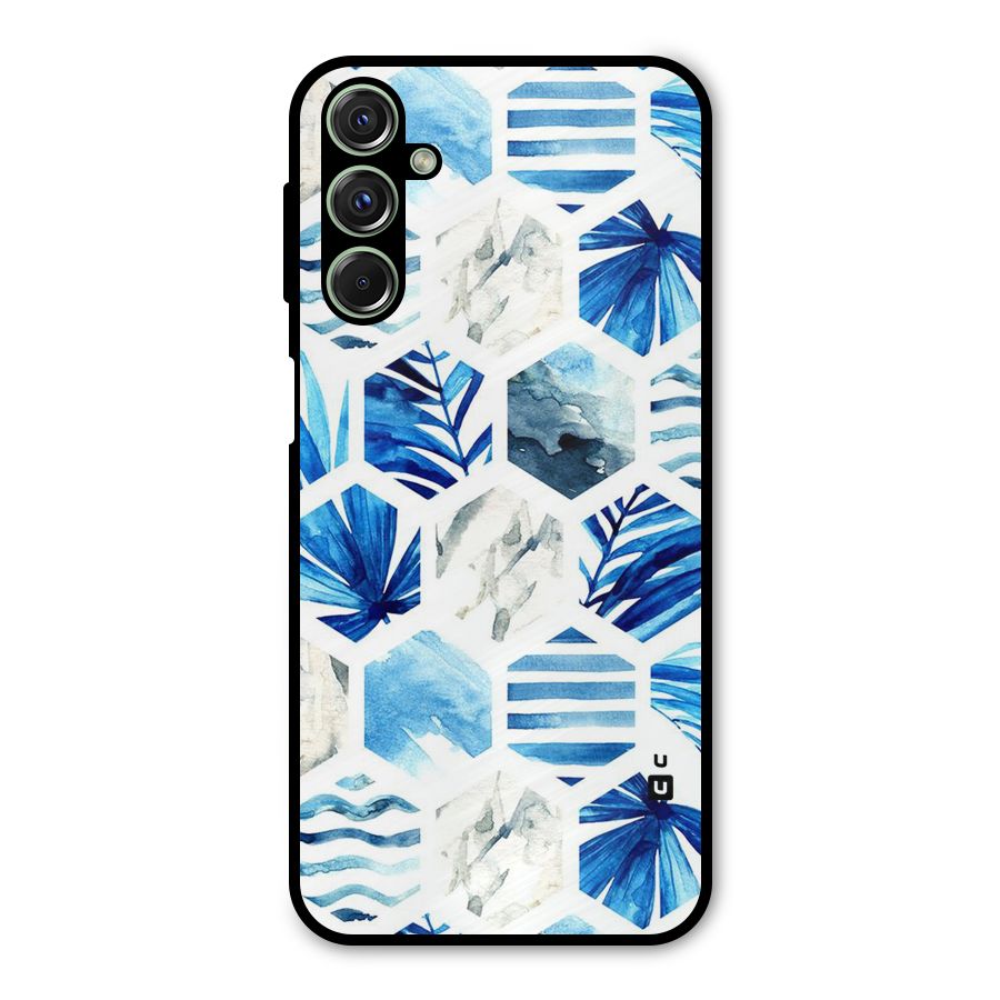 Beach Vibes Pentagon Design Metal Back Case for Galaxy F34