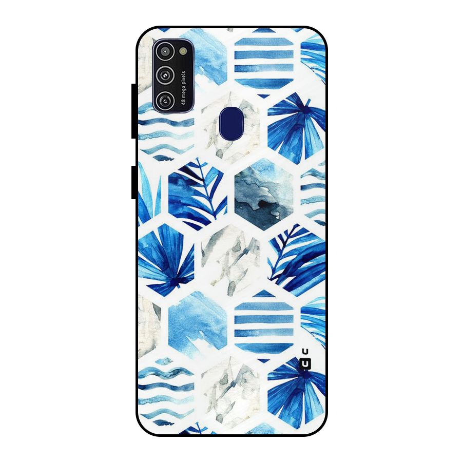 Beach Vibes Pentagon Design Metal Back Case for Galaxy M21
