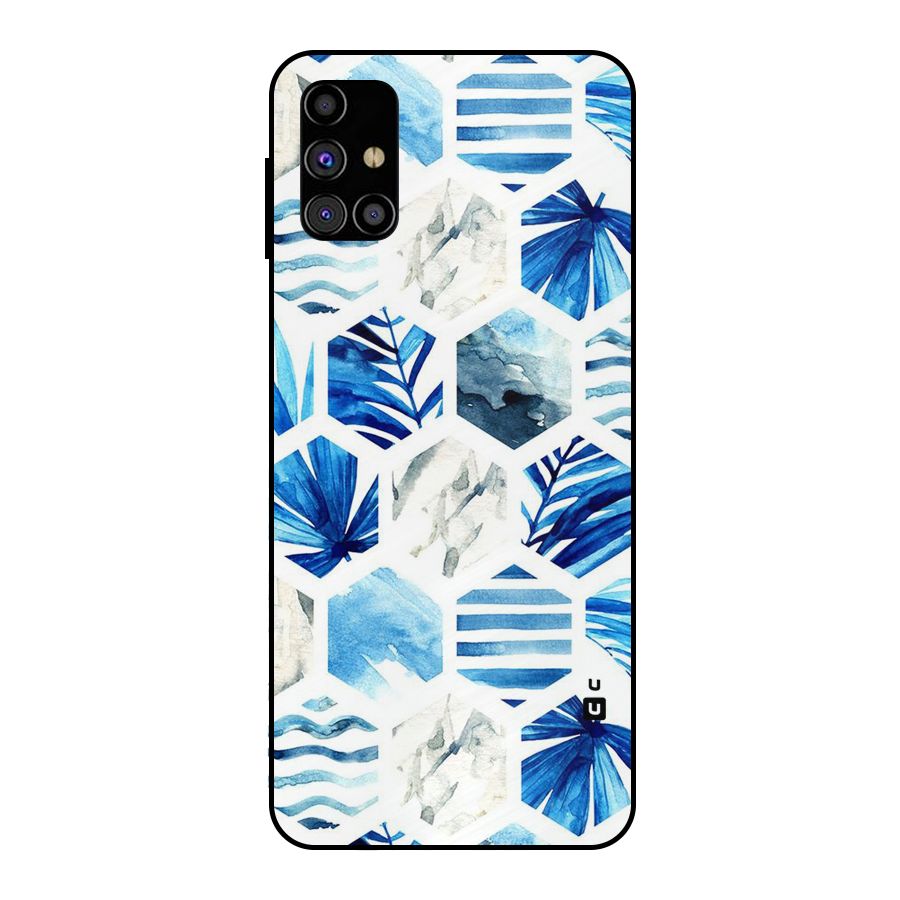 Beach Vibes Pentagon Design Metal Back Case for Galaxy M31s