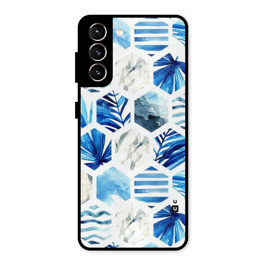 Beach Vibes Pentagon Design Metal Back Case for Galaxy S21 5G