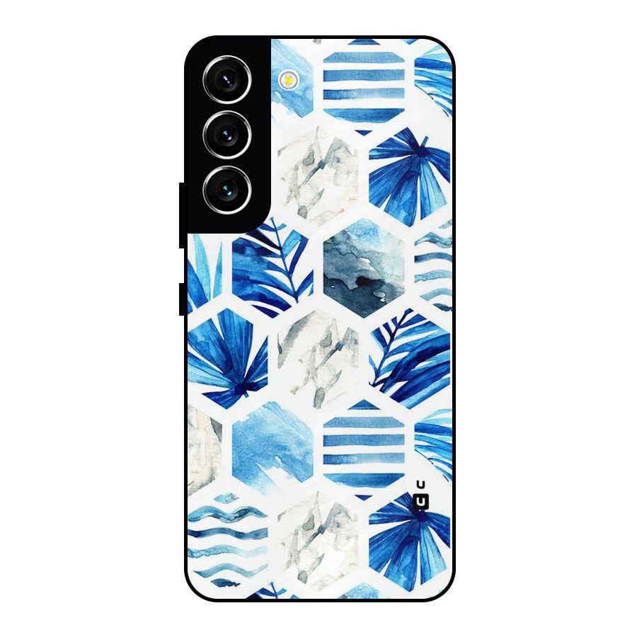 Beach Vibes Pentagon Design Metal Back Case for Galaxy S22 5G