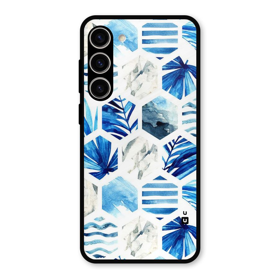 Beach Vibes Pentagon Design Metal Back Case for Galaxy S23 Plus