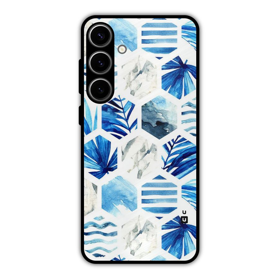 Beach Vibes Pentagon Design Metal Back Case for Galaxy S24 Plus