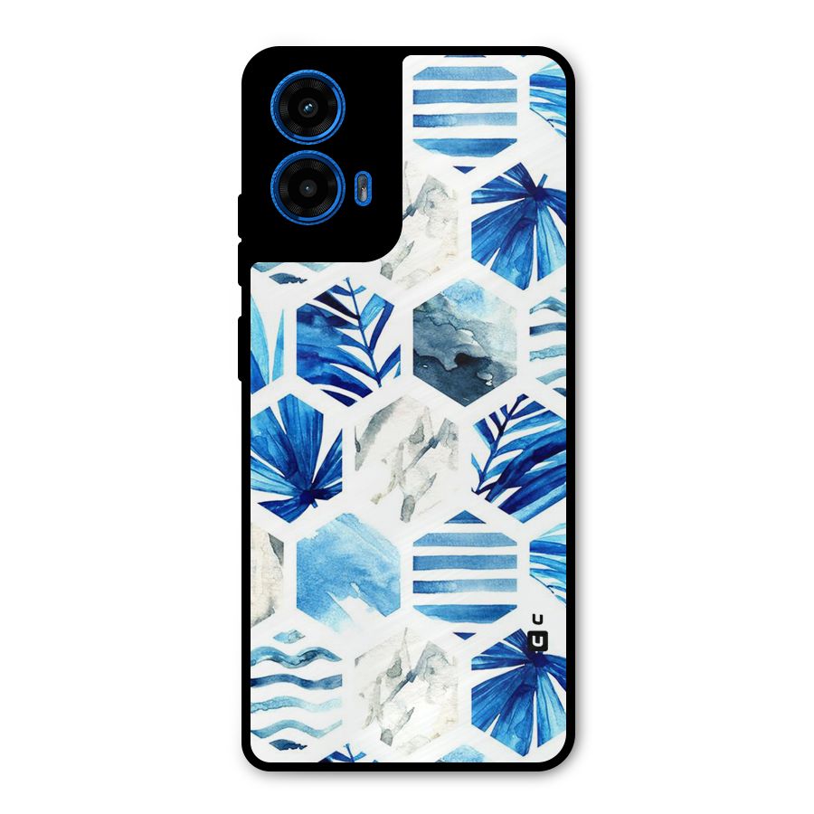 Beach Vibes Pentagon Design Metal Back Case for Moto G45