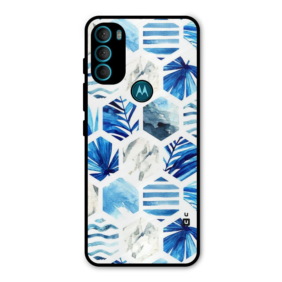 Beach Vibes Pentagon Design Metal Back Case for Moto G71 5G