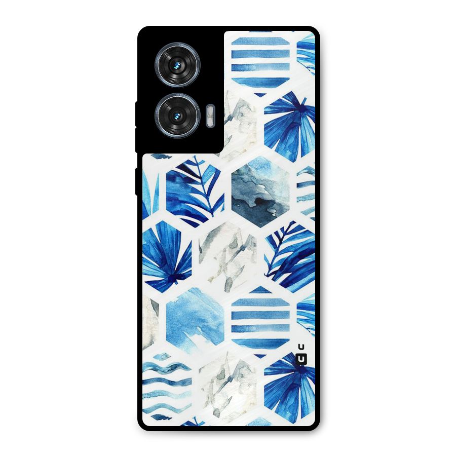 Beach Vibes Pentagon Design Metal Back Case for Motorola Edge 50 Fusion