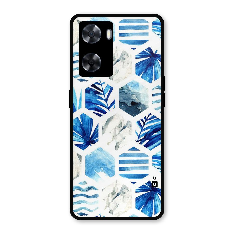 Beach Vibes Pentagon Design Metal Back Case for Oppo A57 2022