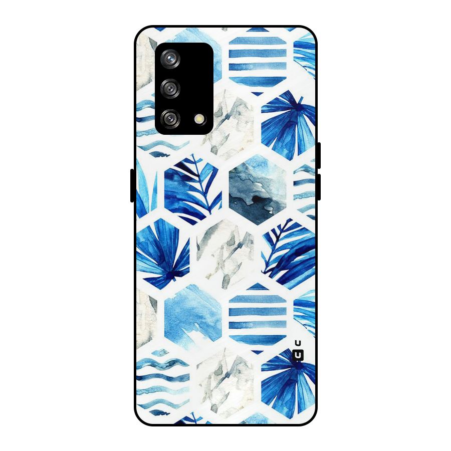 Beach Vibes Pentagon Design Metal Back Case for Oppo F19