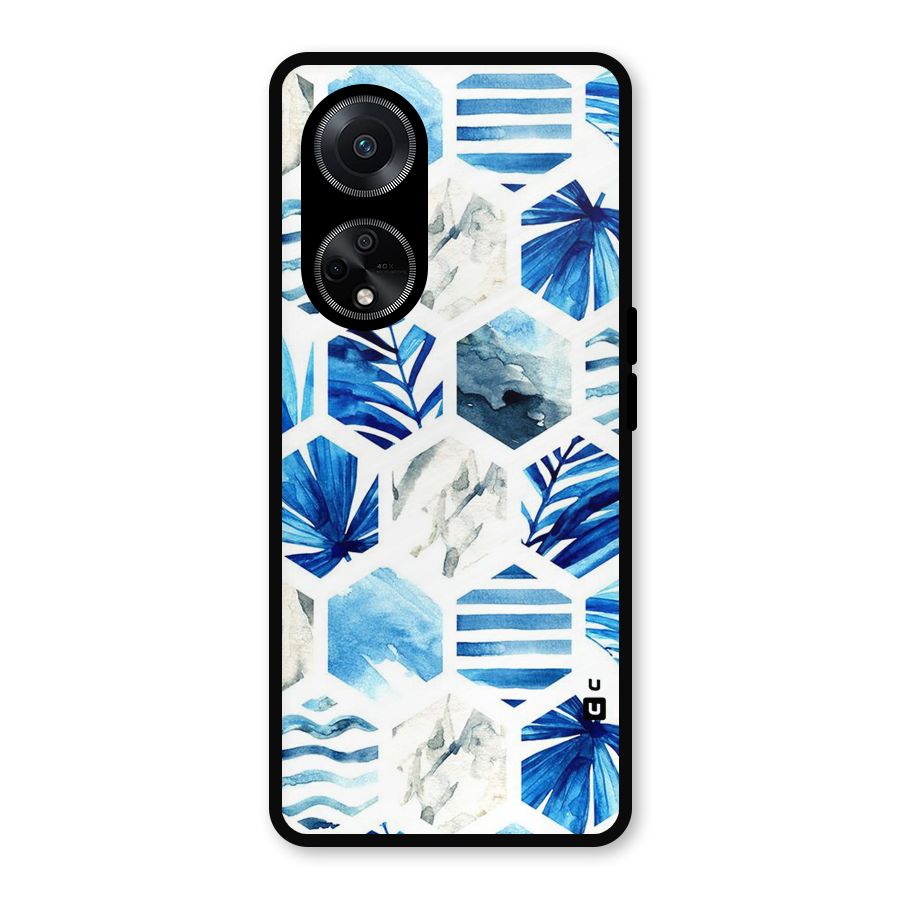 Beach Vibes Pentagon Design Metal Back Case for Oppo F23