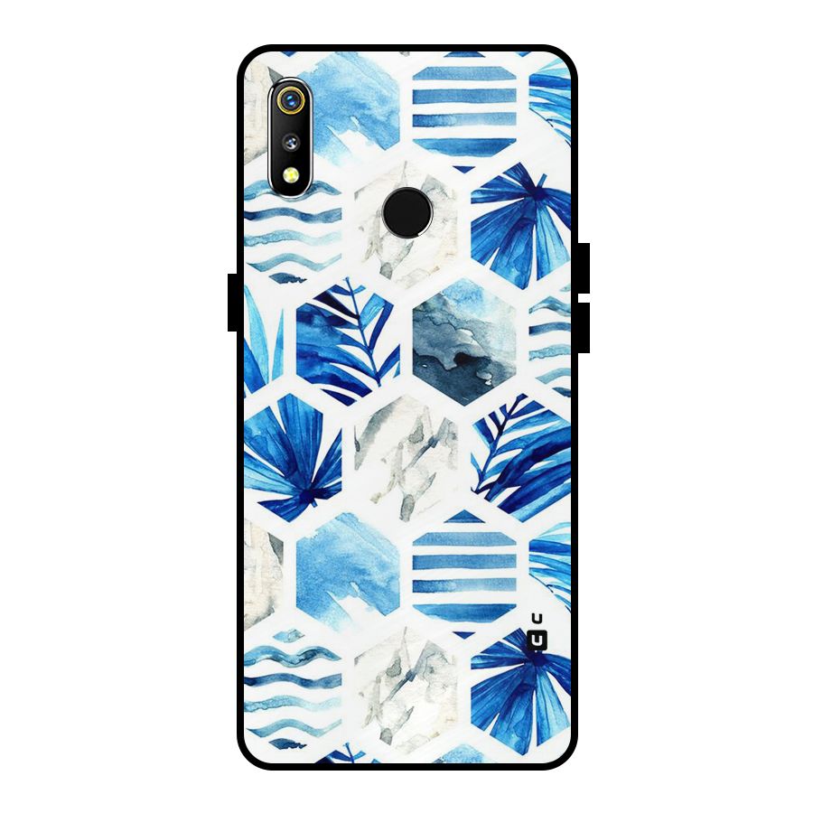 Beach Vibes Pentagon Design Metal Back Case for Realme 3