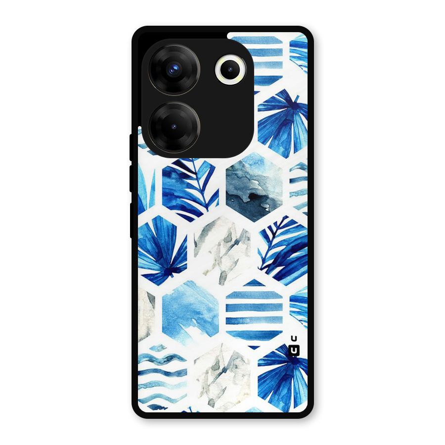 Beach Vibes Pentagon Design Metal Back Case for Tecno Camon 20
