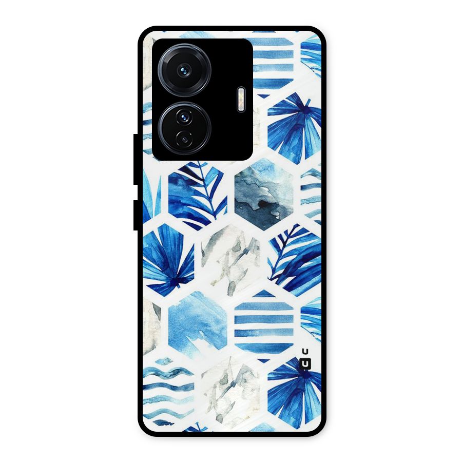 Beach Vibes Pentagon Design Metal Back Case for Vivo T1 Pro