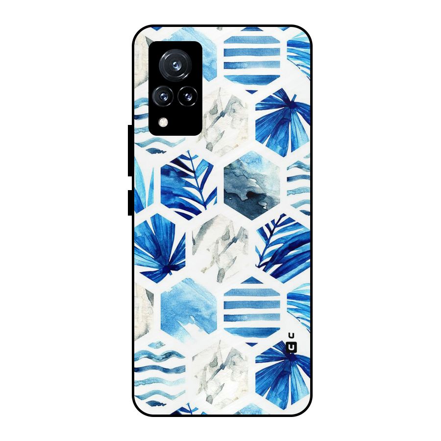 Beach Vibes Pentagon Design Metal Back Case for Vivo V21 5G