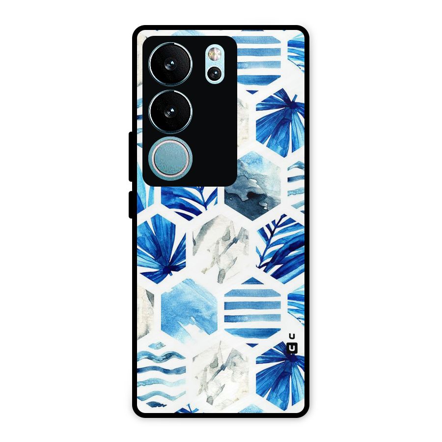Beach Vibes Pentagon Design Metal Back Case for Vivo V29