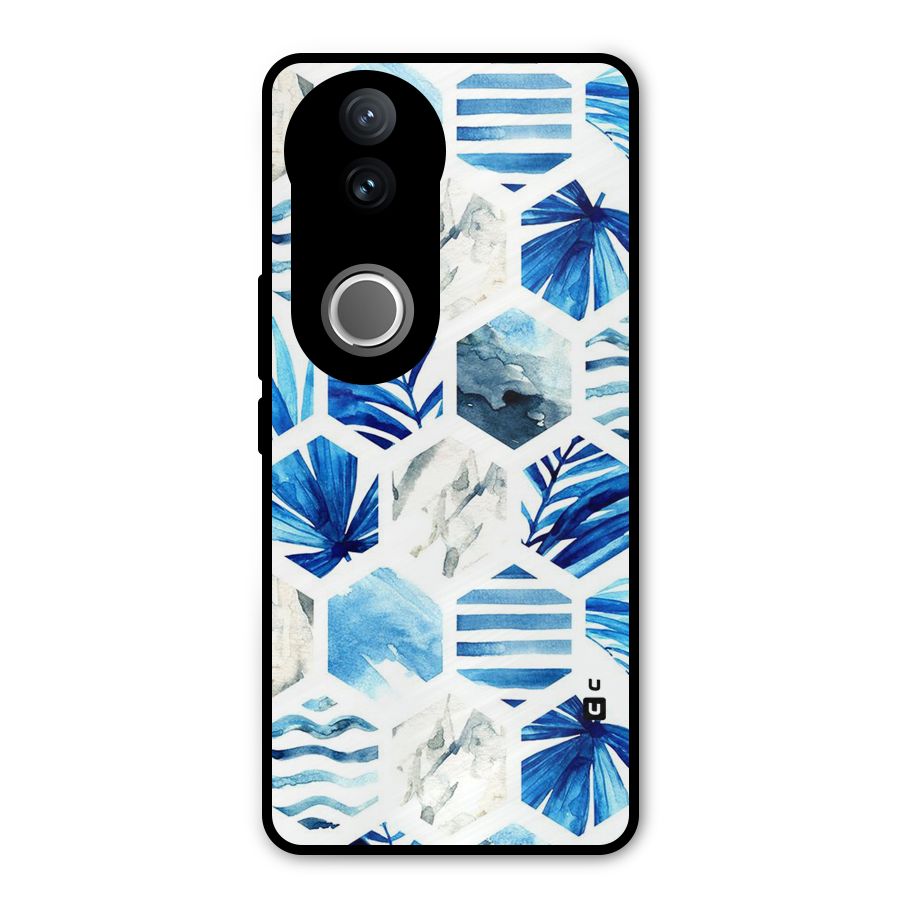 Beach Vibes Pentagon Design Metal Back Case for Vivo V50e