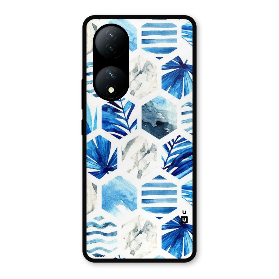 Beach Vibes Pentagon Design Metal Back Case for Vivo Y100