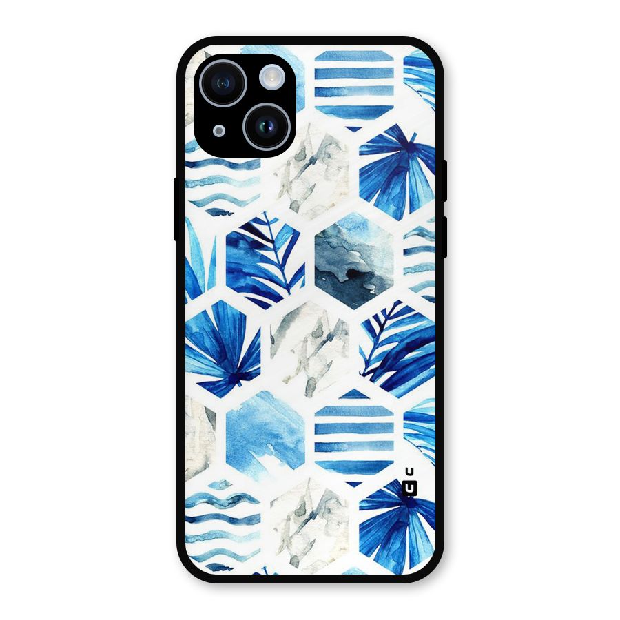Beach Vibes Pentagon Design Metal Back Case for iPhone 14