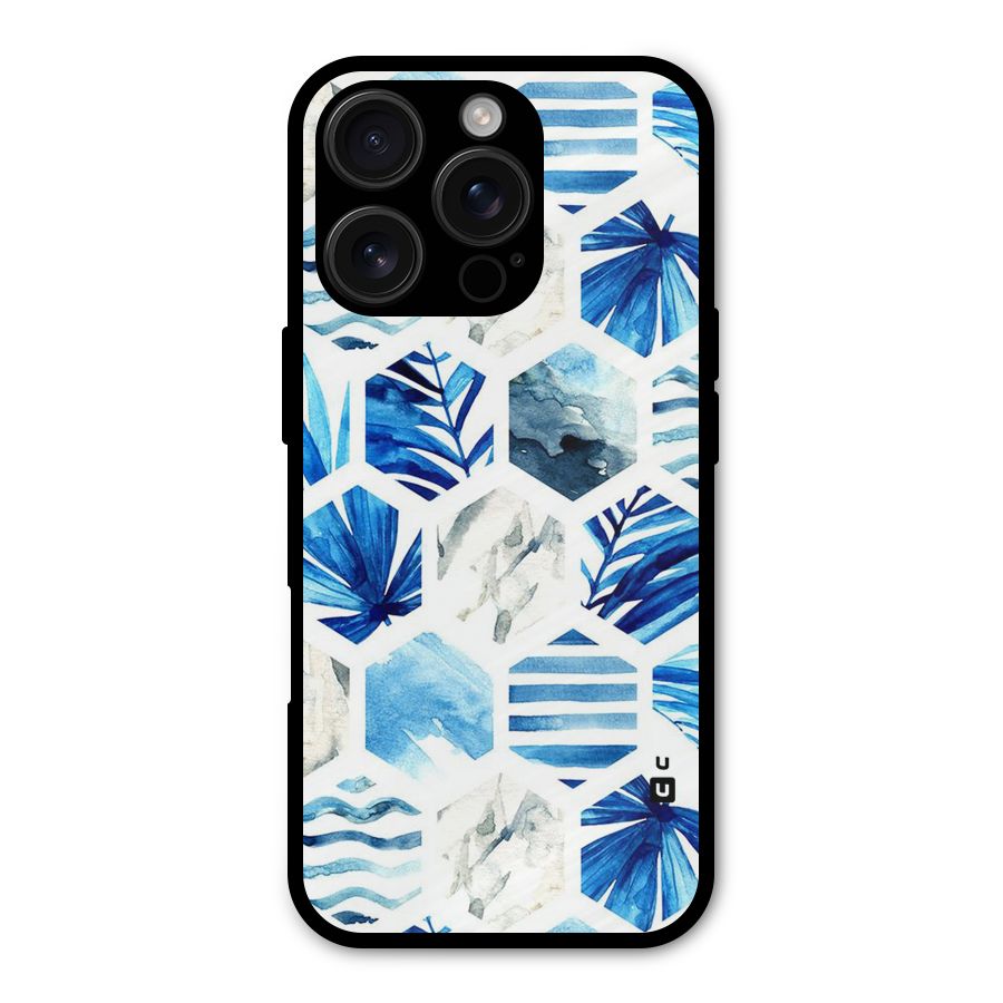 Beach Vibes Pentagon Design Metal Back Case for iPhone 16 Pro