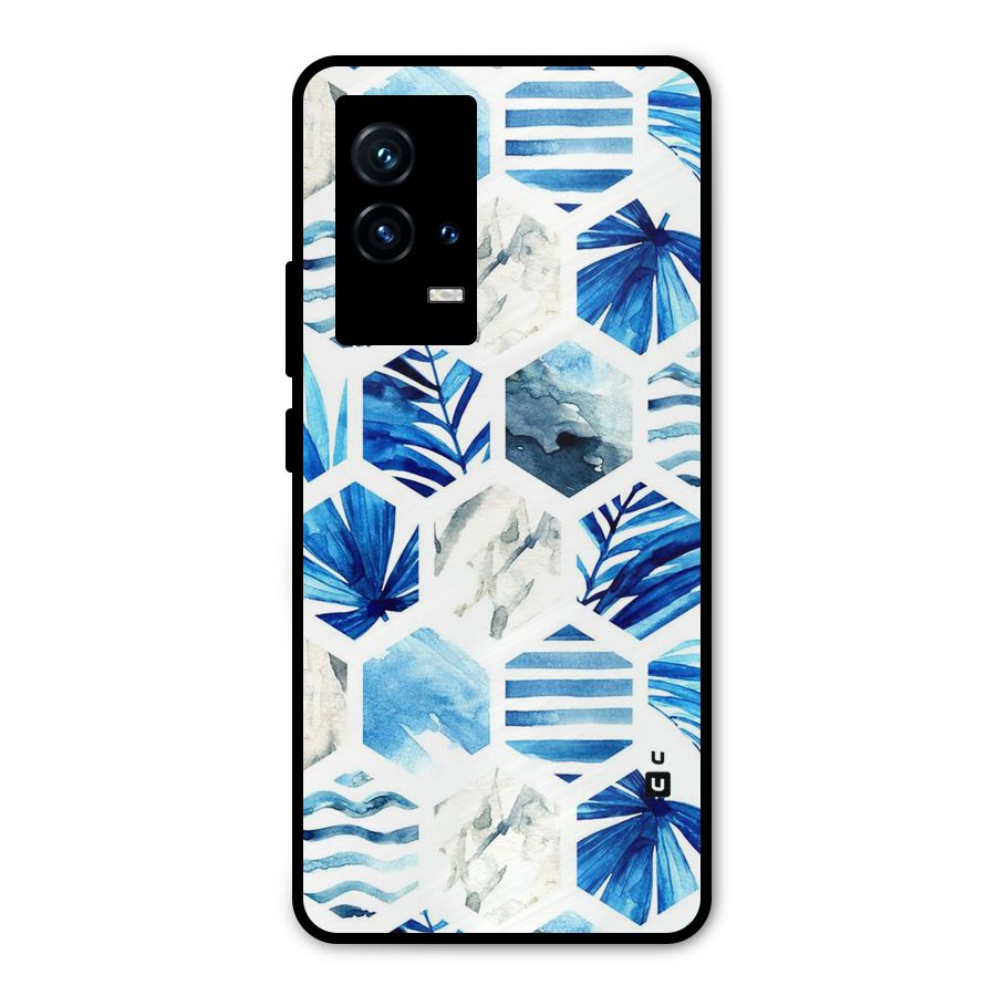 Beach Vibes Pentagon Design Metal Back Case for iQOO 9 5G