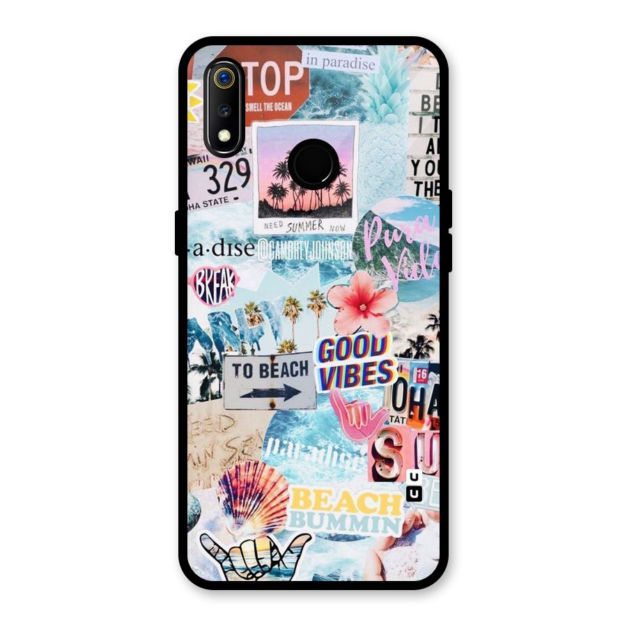 Beaching Life Glass Back Case for Realme 3i