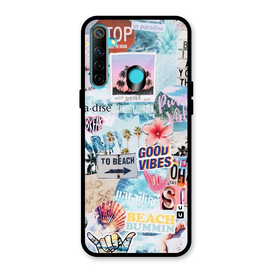 Beaching Life Glass Back Case for Realme 5i