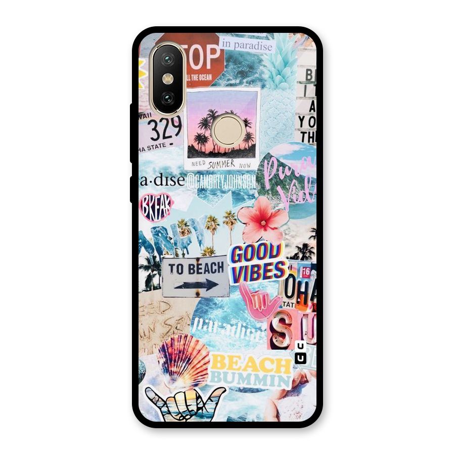 Beaching Life Glass Back Case for Redmi A2