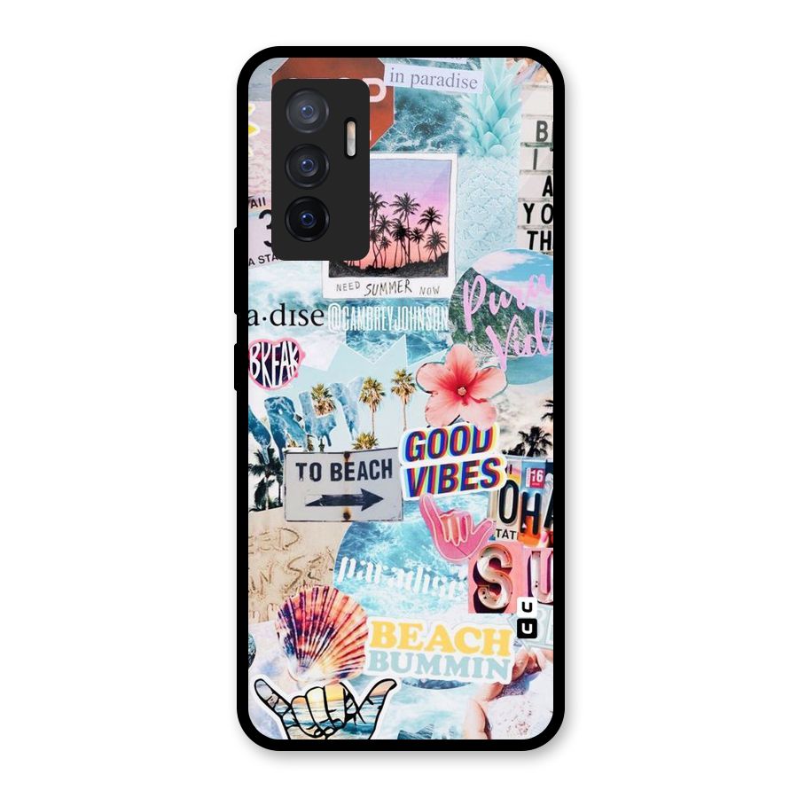 Beaching Life Glass Back Case for Vivo V23e
