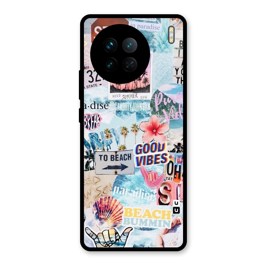Beaching Life Glass Back Case for Vivo X90