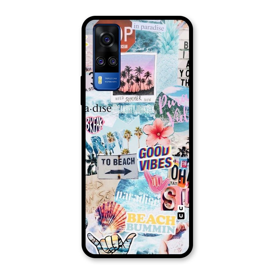 Beaching Life Glass Back Case for Vivo Y31