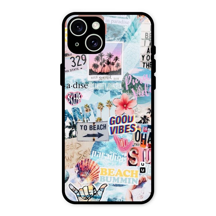Beaching Life Glass Back Case for iPhone 15 Plus