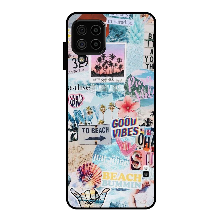 Beaching Life Metal Back Case for Galaxy A22 4G