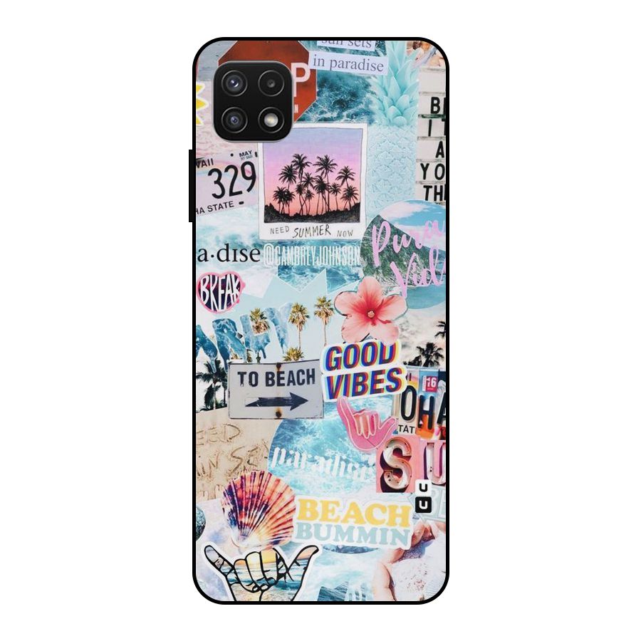 Beaching Life Metal Back Case for Galaxy A22 5G
