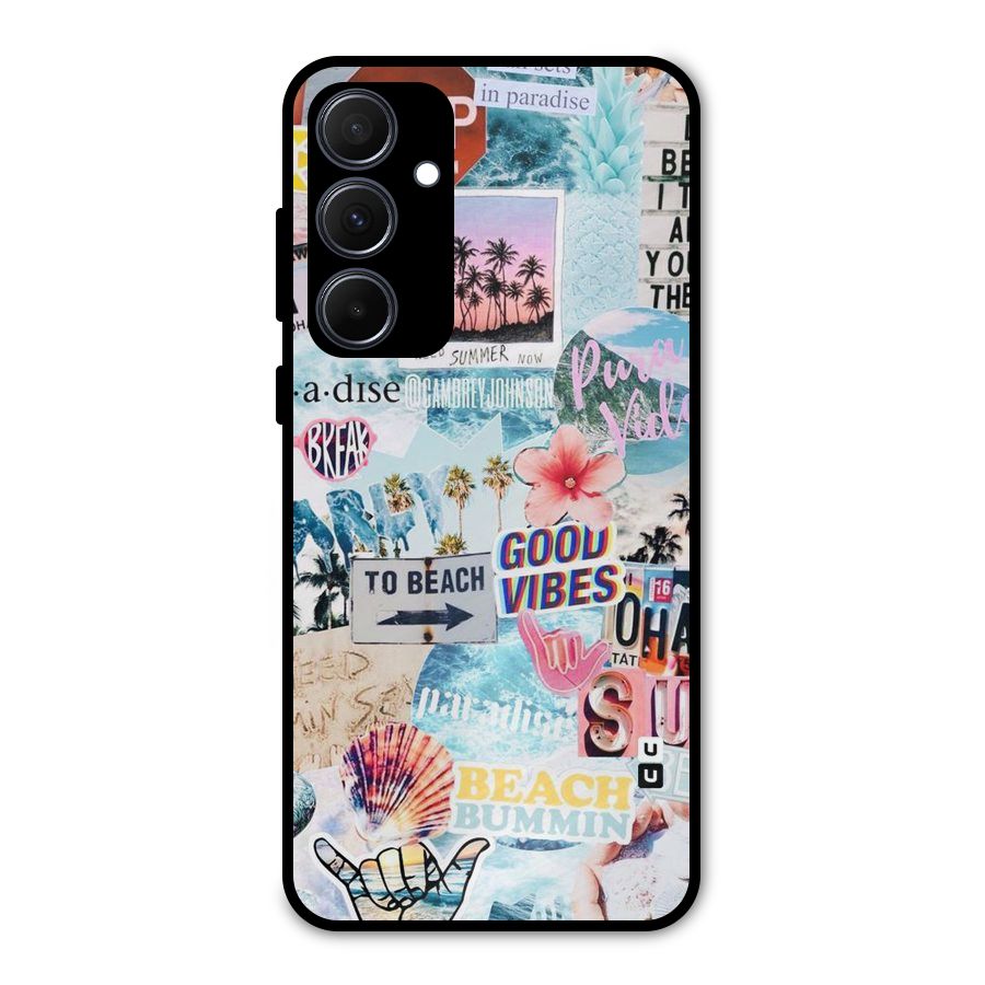 Beaching Life Metal Back Case for Galaxy A35