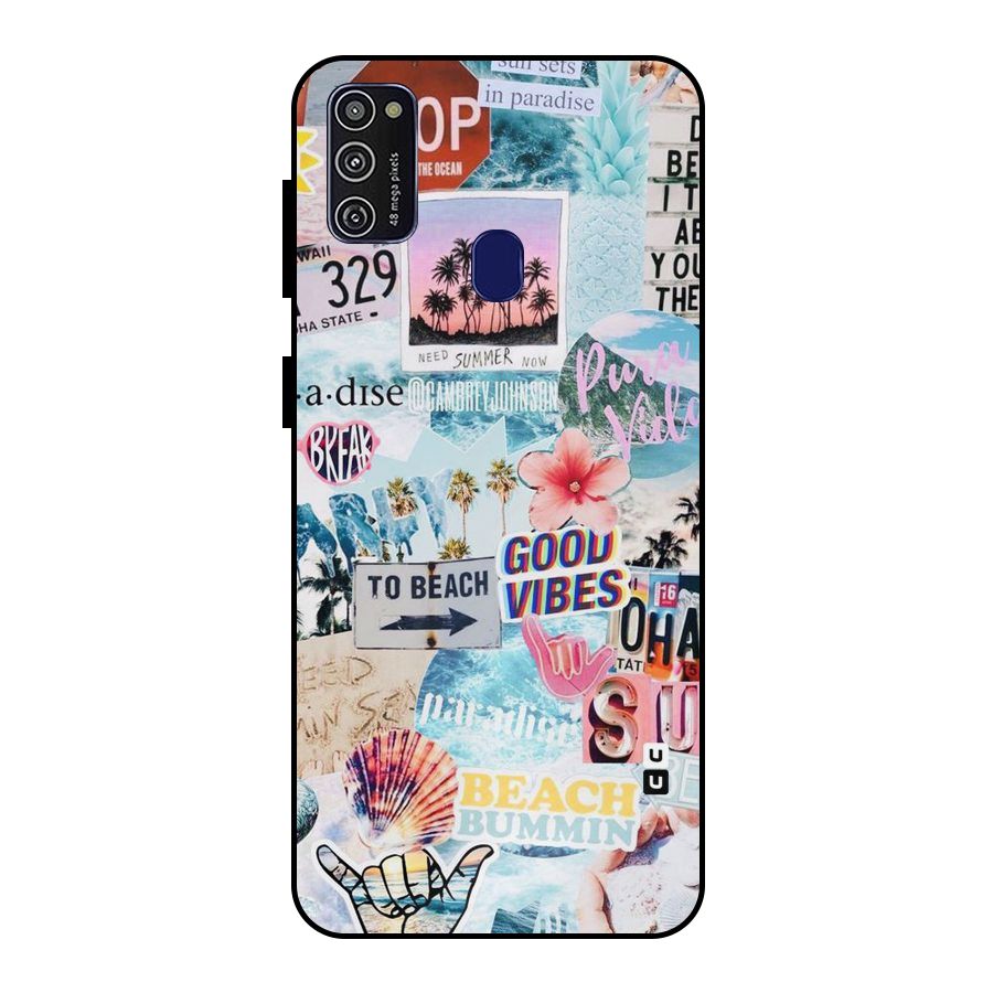 Beaching Life Metal Back Case for Galaxy M21