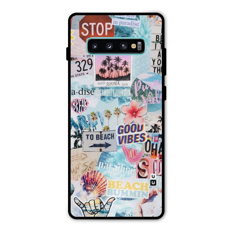 Beaching Life Metal Back Case for Galaxy S10 Plus