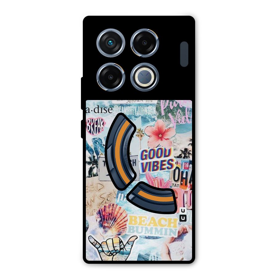 Beaching Life Metal Back Case for Infinix GT 20 Pro