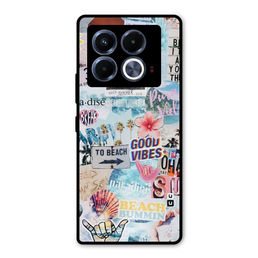 Beaching Life Metal Back Case for Infinix Note 40 5G