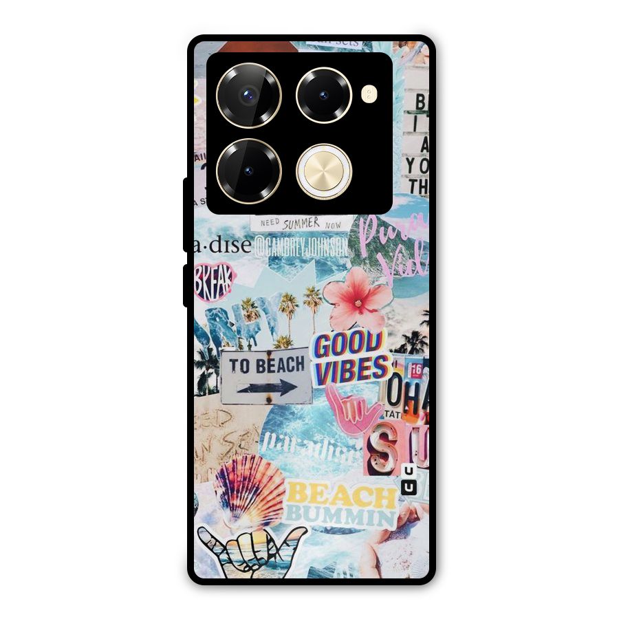 Beaching Life Metal Back Case for Infinix Note 40 Pro