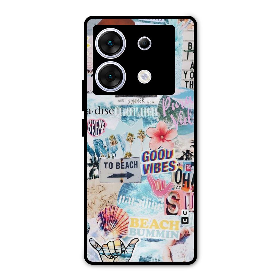 Beaching Life Metal Back Case for Infinix Zero 30 5G