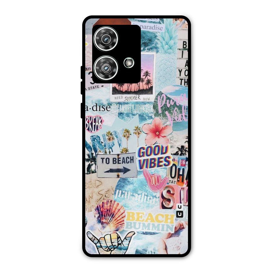 Beaching Life Metal Back Case for Motorola Edge 40 Neo