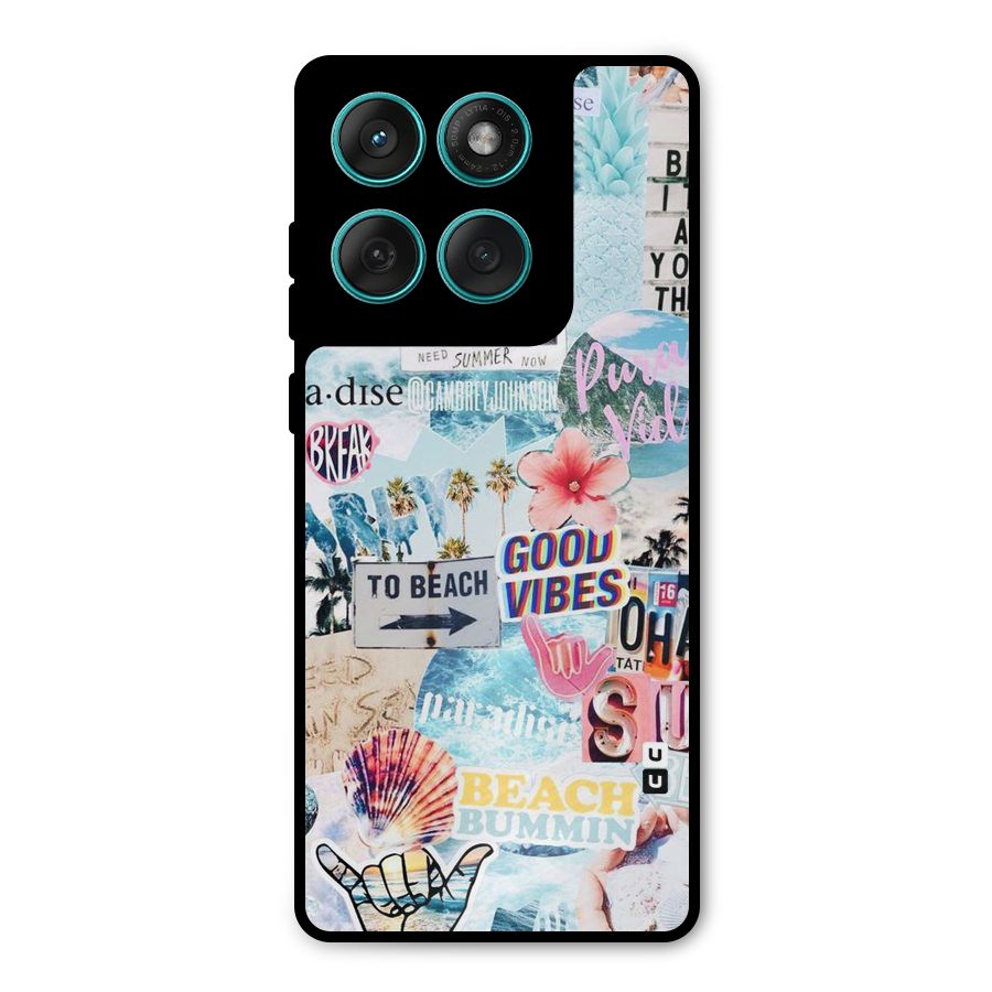 Beaching Life Metal Back Case for Motorola Edge 60