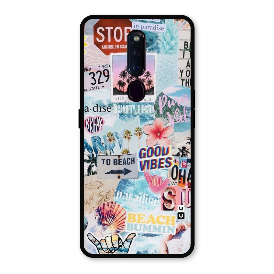 Beaching Life Metal Back Case for Oppo F11 Pro