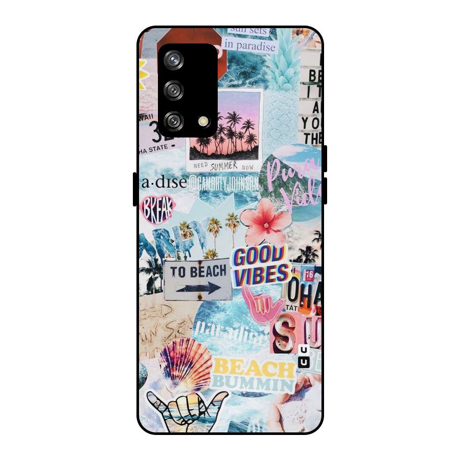 Beaching Life Metal Back Case for Oppo F19