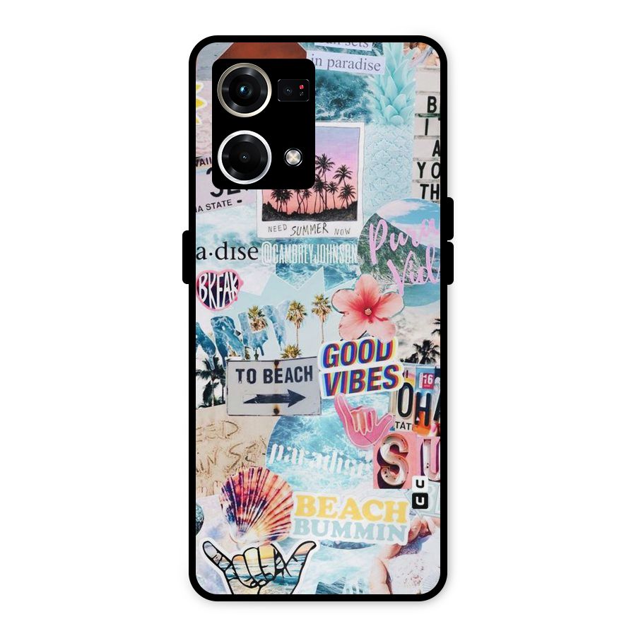 Beaching Life Metal Back Case for Oppo F21 Pro 4G