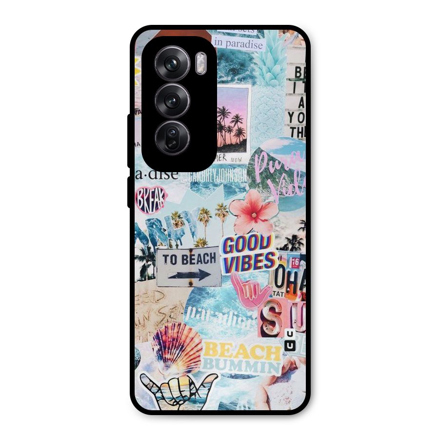 Beaching Life Metal Back Case for Oppo Reno12 Pro
