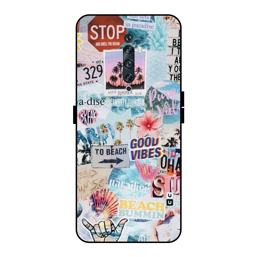 Beaching Life Metal Back Case for Oppo Reno2 F
