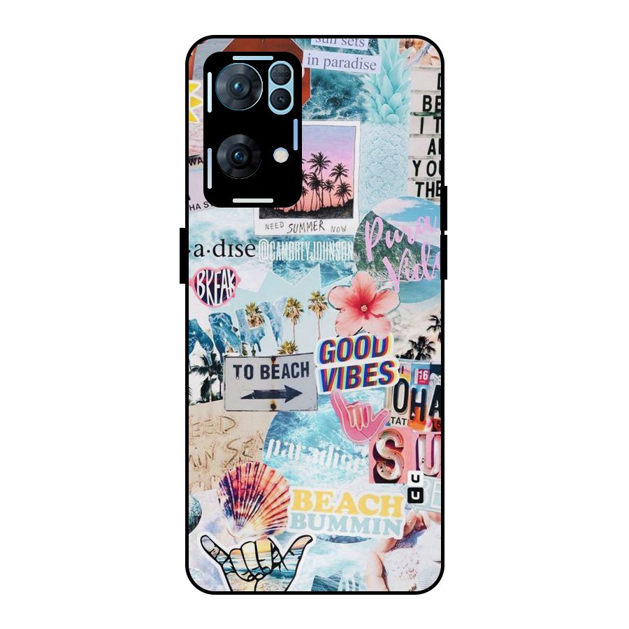 Beaching Life Metal Back Case for Oppo Reno7 Pro 5G